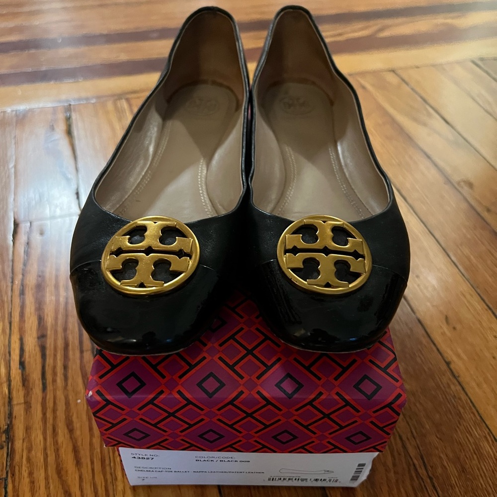 Tory Burch black ballet flats, size 7